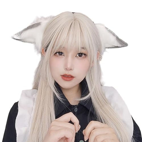 LYBZLJ Anime Maid Hairhoop Plüsch Katzenohren biegbares Stirnband Cosplay Kostüm Halloween Party Kopfschmuck Frauen Show Kopfbedeckung Künstliches Stirnband