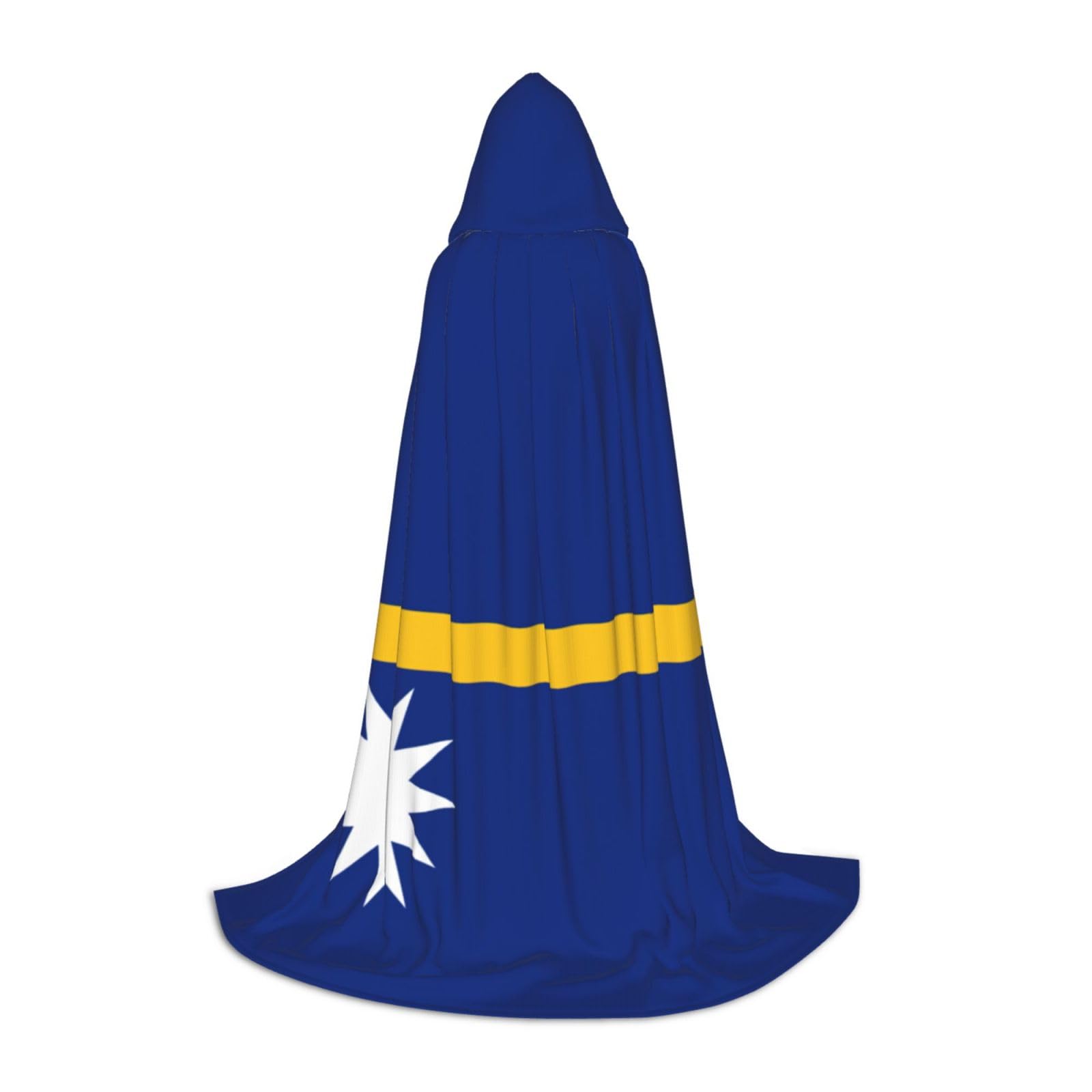 WURTON Halloween-Kapuzenumhang mit Flagge von Nauru, Unisex, Gothic-Umhang für Cosplay-Festlichkeiten