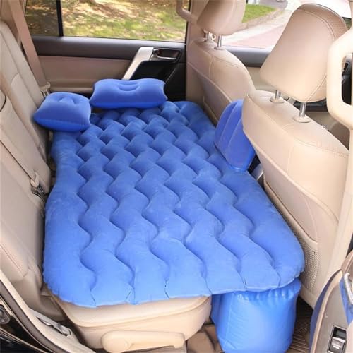 GLILAR Auto Luftmatratze Auto-Schlafmatratze Luftmatratze Haushalts-Outdoor-Einzel-Doppel-Luftbett Klappbare Aufblasbare Praktische Matratze Schlafruhe Auto SUV Reisebett 70 * 130 cm(Blue)