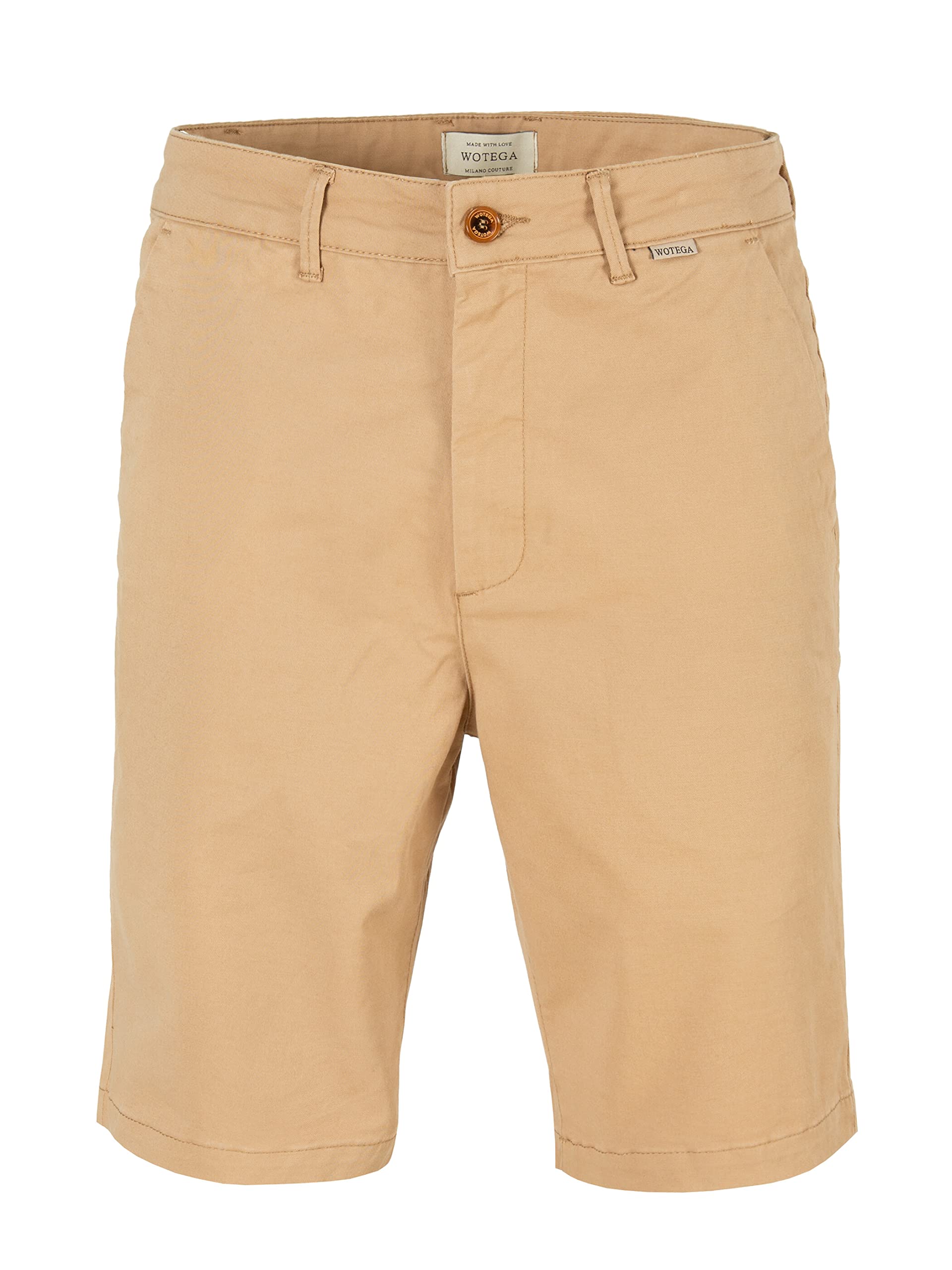 WOTEGA Spring - Hellbraune Männer Shorts Slim Fit - Chino Stretch Short - Chino Short Herren, Beige (Tannin 4R171320), W34