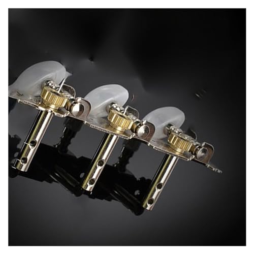 Strings Tuning Pegs Mechaniken Für Gitarre Folk-Klassikgitarre, altmodisches Stimmwellen-Ausrichtungs-Saitenkurbel-Zubehör (Color : Silver)