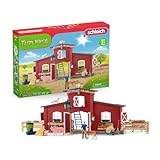 schleich 42606 Große Farm mit Tieren und Zubehör, ab 3 Jahren, FARM WORLD - Spielset, 64 Teile