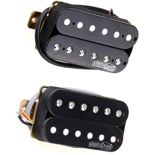 Tonabnehmer Offenes Humbucker-Tonabnehmerset Für E-Gitarre e Gitarren tonabnehmer (Color : Black)