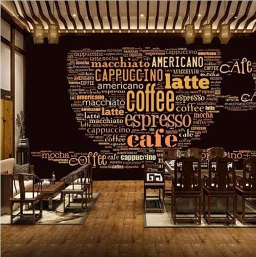 tyujlkjddlf Tapete Wandbild 3D Benutzerdefinierte Cafe Englische Tafel Graffiti Hintergrund Wandtapete Wandverkleidung-400Cmx280Cm