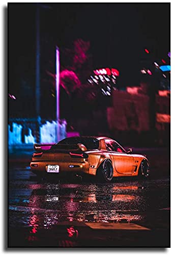 5d Diamond Painting Diamant Bilder FüR Erwachsene Und Kinder Auto JDM Style Japanisches Auto RX-7 Bild DIY Kreuzstich Arts Craft Kristall Strass Stickerei 11.8"x15.7"(30x40cm) Kein Rahmen