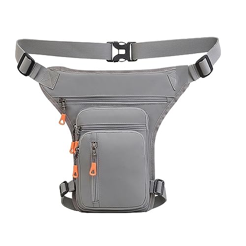 Motorrad Beintasche Motorrad Drop Bein Taille Taschen wasserdichte Bein Seite Tasche Gürtel Hüfte Bum Gepäck Fahrt Pack Geldbörse Fanny Pack Tasche Moto accesorios Motorrad Tasche Bein(Grey-01)