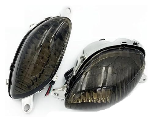 NIKISO Motorrad Blinker Für SU&ZUKI GSX1300R 1999-2007 Motorradzubehör Blinkerlampe Bremsleuchten Blinker Kontrollleuchten(Smoke 1)