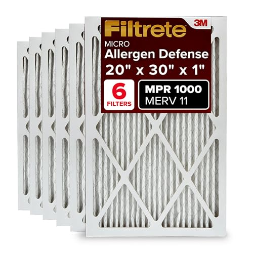Filtrete AD22–6pk-1e Air Filter, 20 in. x 30 in. x 1 in, weiß