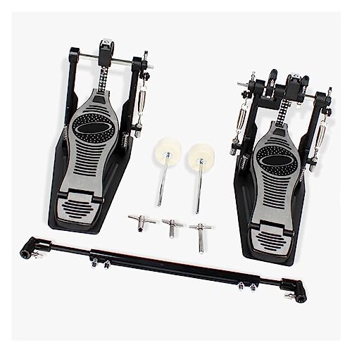 Drum Jazz Drum Double Step Hammerpedal Double Chain Step Hammer Verdickter Trommelstock Aus Zink-Aluminium-Legierung Bass drum-Pedal für Anfänger