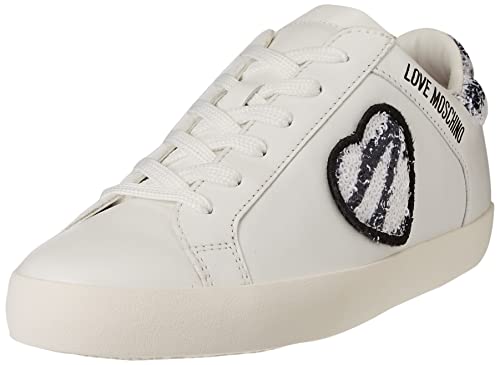 Love Moschino Damen Nuova pre-Collezione Primavera Estate 2022 Gymnastikschuh, Weiß, 38 EU