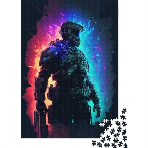 Squad Leader Holzpuzzle für Teenager Geschenke 1000 Teile Puzzles für Erwachsene Teenager Puzzles für Erwachsene Lernspiel Herausforderungsspielzeug 29,53x19,69 Zoll