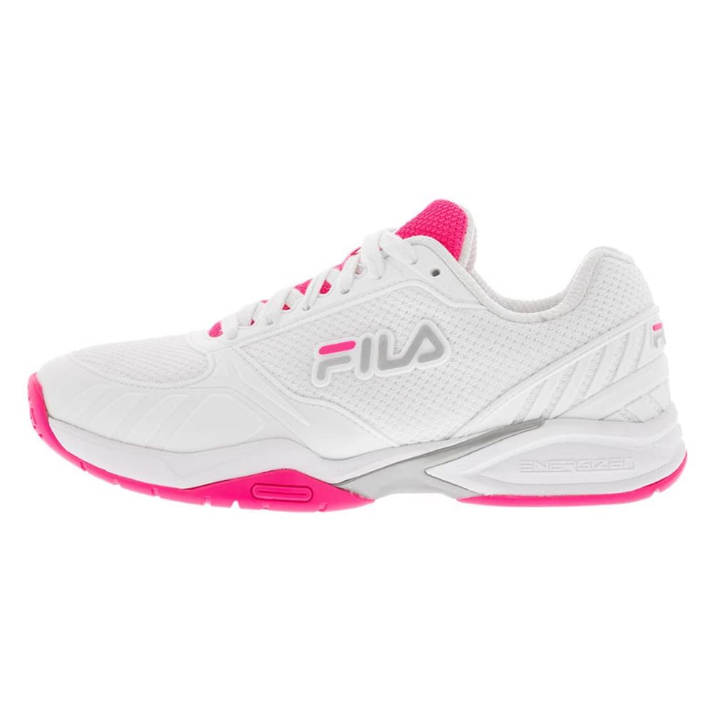 Fila Women's Volley Zone Pickleball Shoe (White/Knockout Pink/White, 10)