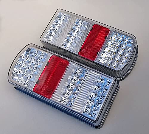 2 x LED Rückleuchten Set Heckleuchte LED Rückleuchte LKW PKW Wohnmobil Wohnwagen Anhänger Leuchte LED Rückleuchten Anhänger Rücklicht Leuchte Licht 12 V DF06