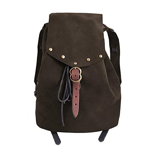 CuLtP Retro-Mittelalter-Rucksack, Verstellbar, Praktisch, für Herren, Doppelte Schultertasche, Outdoor-Sport, Schutzausrüstung, Rucksack für Männer Und Frauen, Outdoor, Radfahren, Reisen, 2