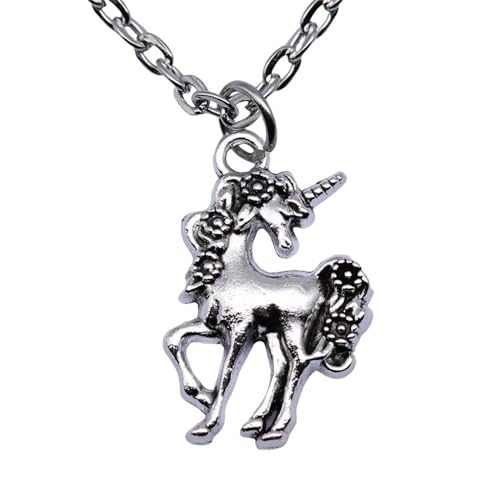 XIPIEIO Herrenmode-Trend-Halskette Farben Einhorn-Anhänger Halskette Schmuck für Frauen Trendy Schmuck Accessoires Personalisiertes Geschenk