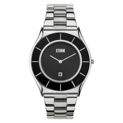 STORM London Slimrim XL Herrenuhr silber/schwarz 47197/BK