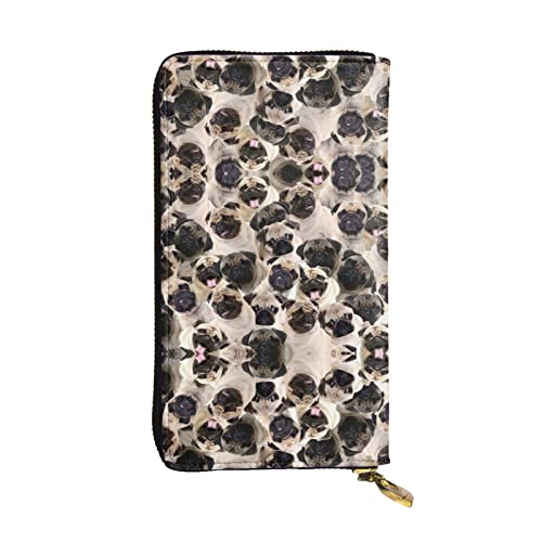 DMORJ Lange Clutch für Hunde, Leder, 19 x 10 cm, bequem, leicht, wasserdicht, langlebig, schönes Geschenk, Schwarz, Einheitsgröße, Schwarz , Einheitsgröße