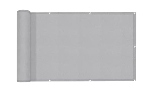 AMEEDA Balkon Sichtschutz Wasserdichter Zaun, Segel, Balkongeländer, Sichtschutz, regenfest, UV-beständig, for Terrasse, Windschutz, Stoff, Sonnenschutz, Schattentuch(Grey - 50CM,1.2x2m)