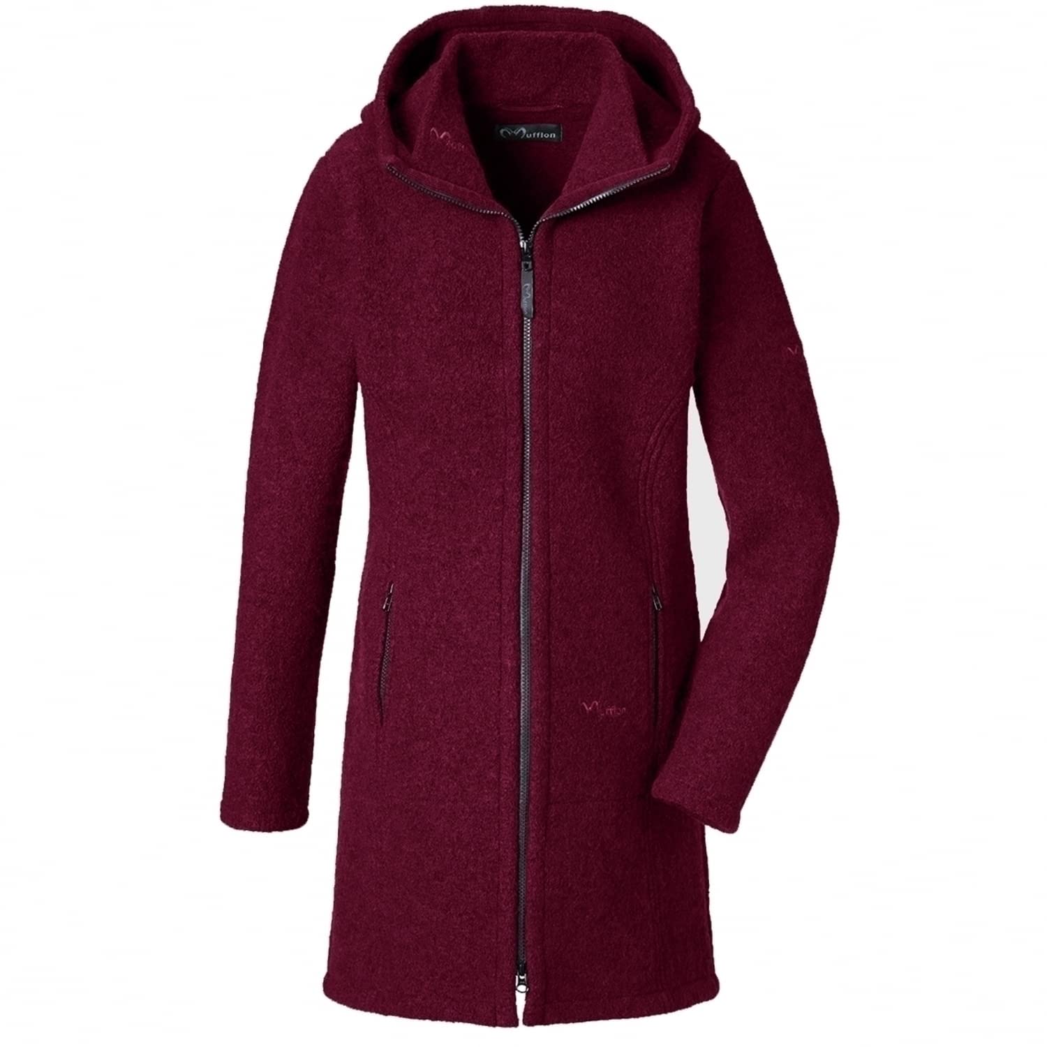 Mufflon Damen Wollmantel Mu-Rika berry weinrot - S