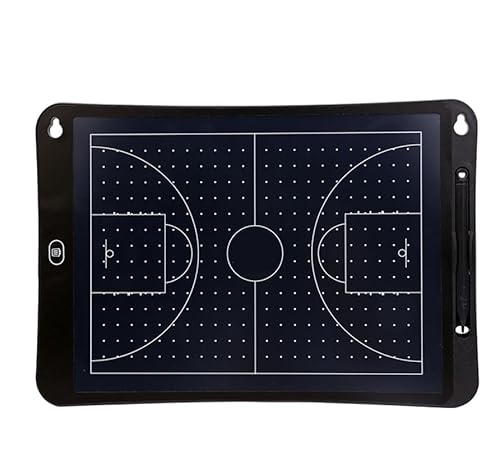 BFVAKBKYT Coaches Taktische Tafel, Elektronisches Übungsboard for Basketball-/Fußballtraining, Trainingsassistentenausrüstung, taktisches Zeichentablett, Geschenke, 15 Zoll(Basketball)