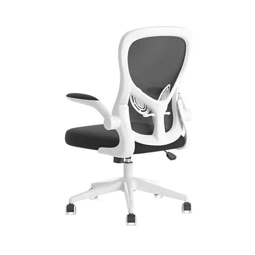 Zhaoj24-05 Bürostuhl Ergonomischer Einfacher Heimcomputerstuhl, Arbeitszimmer, Bürostuhl, bequeme Rückenlehne, ergonomischer Sessellift, Schreibtischsessel Schreibtischstuhl(Weiß)