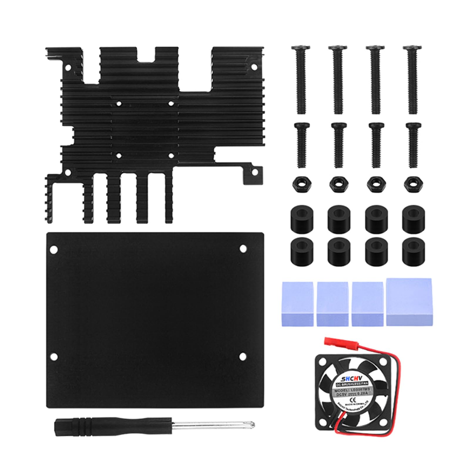 Aluminiumgehäuse Mit Thermischer Klebepad Schraube Metallgehäuse Schwarzes Gehäuse Zum Schutz des Orange 5-Motherboards