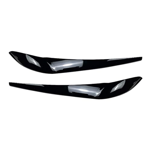 HANZOU 2Pcs Auto Front Scheinwerfer Augenbraue Augenlid Abdeckung Trim Fit for BMW X3 F25 X4 F26 2014 2015 2016 2017 Scheinwerfer Scheinwerfer Augenbraue Augenlid(Glossy Black)