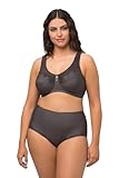 Ulla Popken Damenmode 658495 Curvy Kelly Nadelstreifen-Stütz-BH in Übergröße, Dunkles grau, 125G