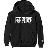 Public Enemy Kapuzenpullover Crosshairs Logo Nue offiziell Unisex Schwarz XL