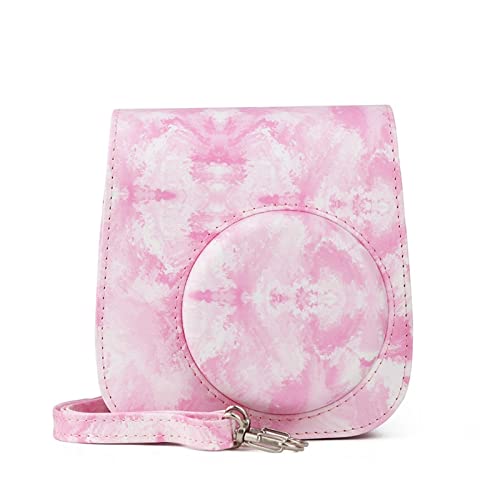 LORIER Kameratasche Blume PU Leder Mini Film Kamera Umhängetasche Schutzhülle Schutzhülle Tasche Fit for Fujifilm Fit for Mini 11 9 8 Kamera Tasche (Color : A)