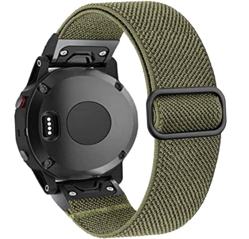 BANDKIT Smart Loop Nylon-Ersatzband für Garmin Fenix 6, 6Pro, 5, 5Plus, Forerunner 935, 945, Fenix 7, 22 mm Zubehör, 22mm Width, Achat