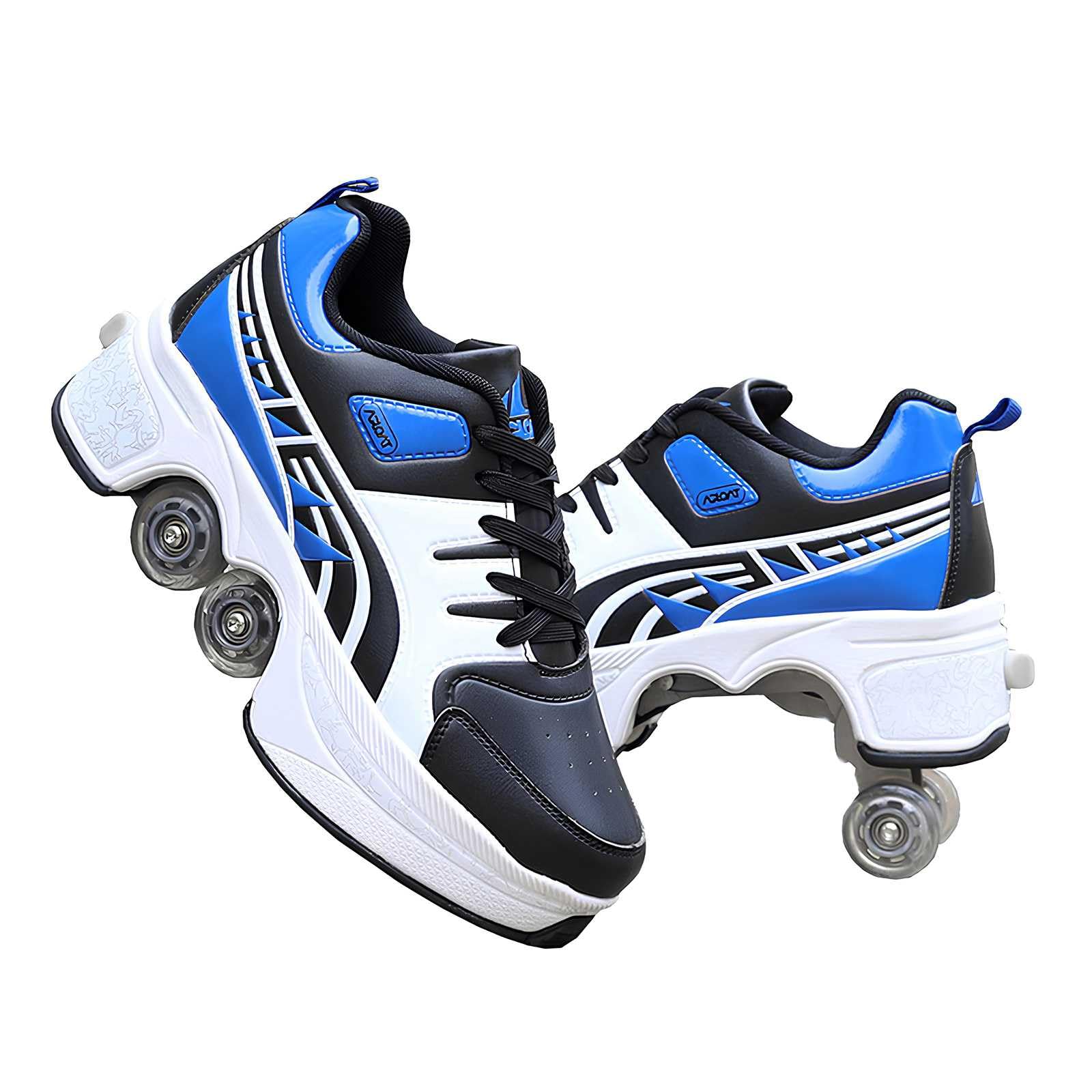 Skates Rollschuhe Schuhe, Automatisch Einziehbare Skate Schuhe, Roller Skate Shoes für Männer Frauen und Kinde, verstellbar Schuhe mit Rollen