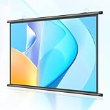 Abnehmbare Projektor-Leinwand, an Wand und Decke montierte Projektionsleinwand 60/72 Zoll, Projektion 4:3/16:9 4K HD-Filmleinwand für Heimkino, Büro, Videospiele – mattweiß Leinwand(16:9 72in)