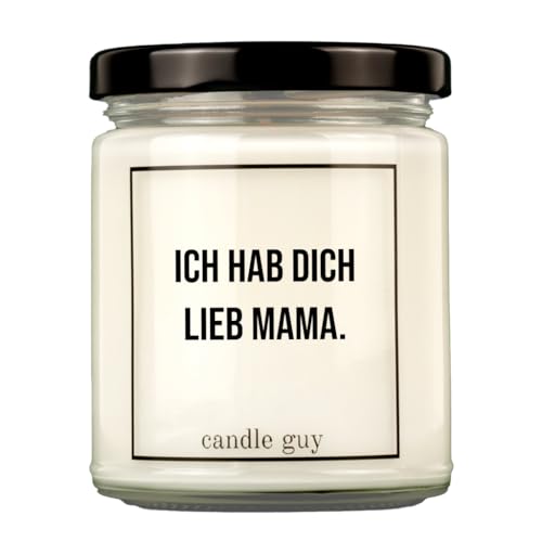 candle guy Duftkerze | Ich hab Dich lieb Mama. | Handgemacht aus 100% Sojawachs | 70 Stunden Brenndauer