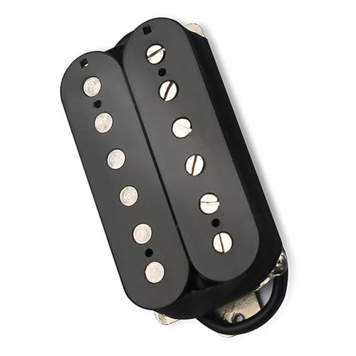 DAYKET Schwarze E-Gitarre, Humbucker-Hals-Tonabnehmer, Exquisite Teile, weiße Kupferbasis Single-Coil-Tonabnehmer