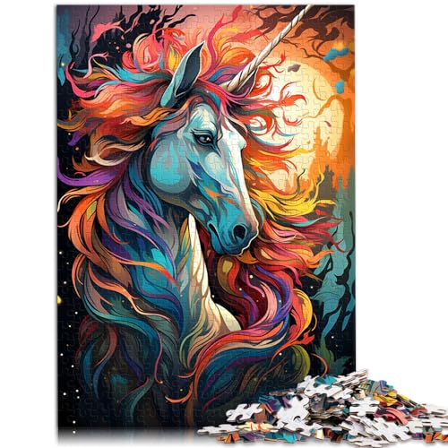 Puzzle für Puzzle Psychedelisches buntes Einhorn-Puzzle 1000 Teile Puzzle Holzpuzzle Weihnachtswunschliste mit Weihnachtsmann 1000 Teile (50 x 75 cm)