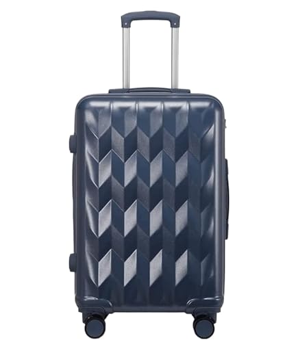 Habrur Rollkoffer Koffer Trolley Erweiterbares Hardside-Gepäck Mit Spinner-Rädern, Reisegepäck-Teleskopgriff Koffer Gepäck Reisekoffer (Color : Blue, Size : 20 in)