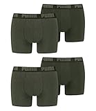 PUMA Herren Boxershorts Unterhosen 100004386 4er Pack, Wäschegröße:S, Artikel:-038 Green Melange