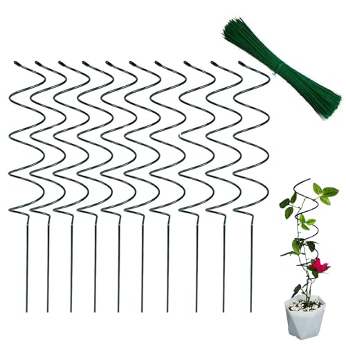 Tomato Twist Stake, Twisted Tomato Stakes, Tomato Stakes Spiral, Plant Supports Spiral Tomato Cages, Twist Tomato Stakes and Supports, Plant Supports Stakes Spiral Tomato Stakes (10 pcs)