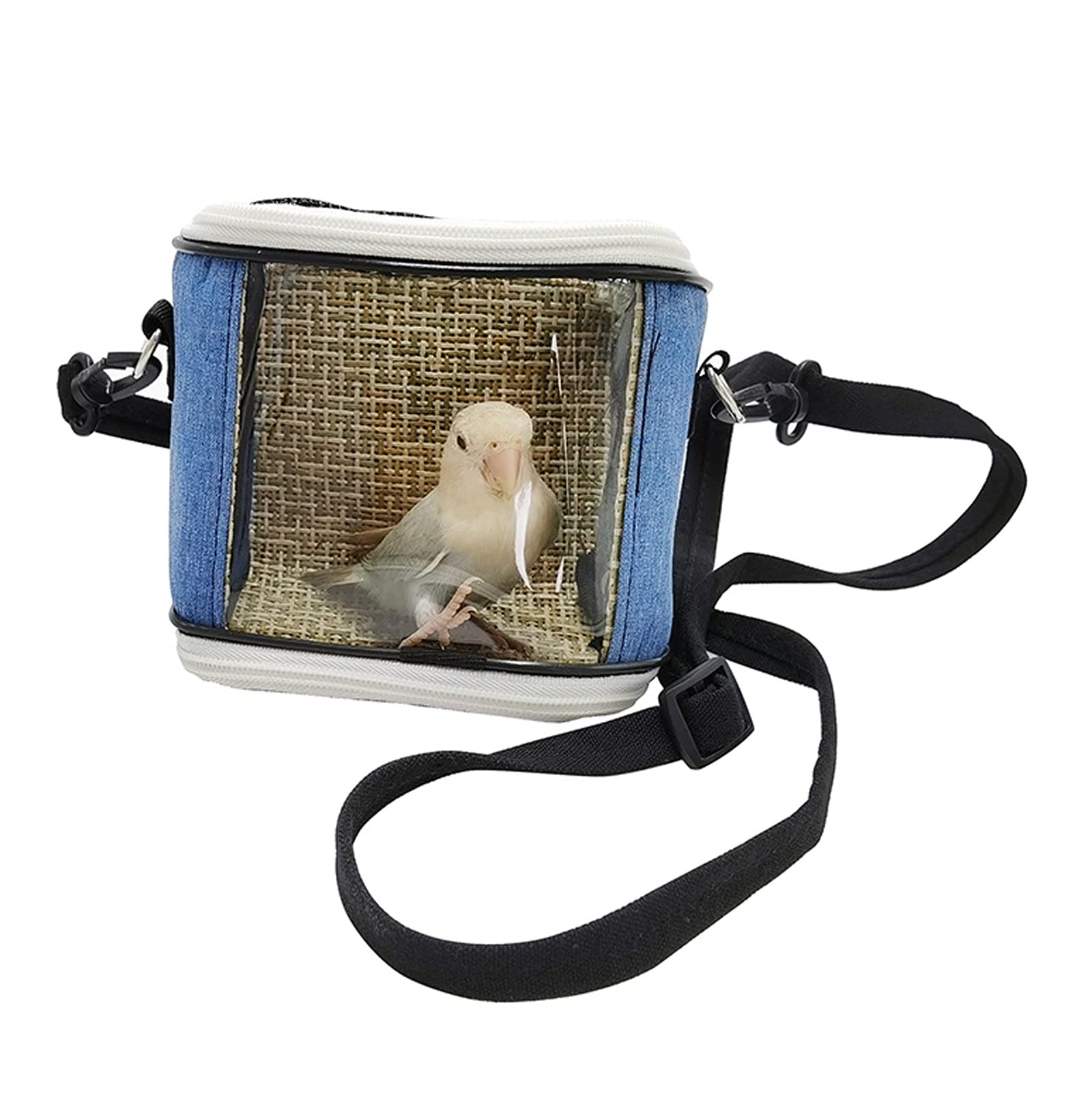 Kleiner tragbarer Vogelkäfig Reisebox, Bird Carrier Travel Cage Lightweight Bird Backpack Pet Bag for Small Birds or Habitat Bird Cage