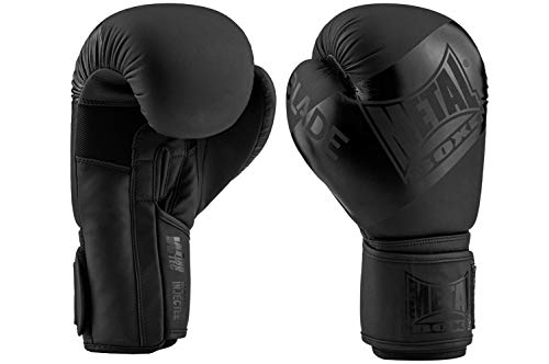 Metal Boxe Blade Boxhandschuhe für Erwachsene, Unisex, Schwarz, 14 oz