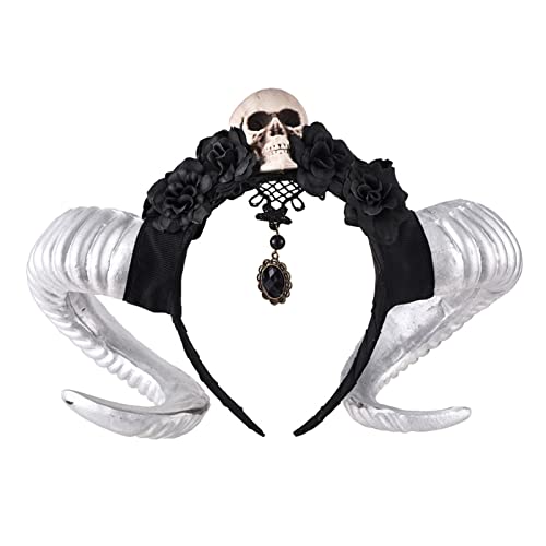 WELLDOER Hexe Horn Form Haar Hoop Film Horn Band Cosplay Kostüm Kopfbedeckung