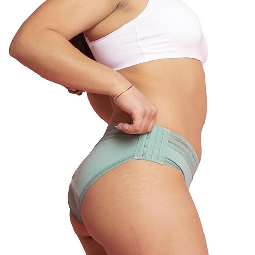 Beppy Panties SIREN (Lila/Türkis) 2 Menstruations-Slips - Periodenslips, mit Clips verstellbar, seitlich öffnen - für mehr Freiheit und Komfort während der Periode (L)