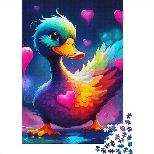 Tier-Enten-Holzpuzzle, Puzzle für Erwachsene, 1000 Teile, für Erwachsene, schwierige Puzzles, schwierige, anspruchsvolle Puzzles, 1000 Teile, 75 x 50 cm