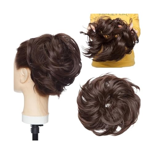 Haarteile Haarknoten Synthetischer, zerzauster Haarknoten, Chignon-Haar, elastisches Band, Messy Bun-Haarteil, kurze Pferdeschwanz-Haarverlängerung for Frauen Brötchen Haare(1841)