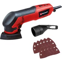 Einhell Deltaschleifer TC-DS 20 E (200 W, 2 mm Schwingkreis, bis 22.000 min-1 Schwingzahl, Drehzahlregulierung, Schleifschuh mit Kletthaftung, inkl. 9x Schleifpapier)