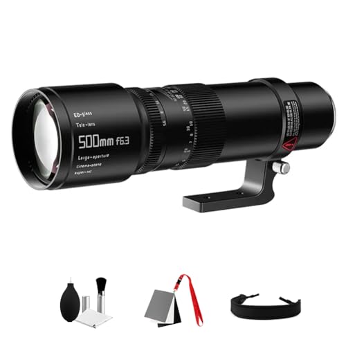 TTArtisan 500 mm F6.3 Teleobjektiv, Vollbild, große Blende, Weitwinkel, Langfokus, kompatibel mit Sony E-Mount spiegellosen Kameras a7 a7II a7III a7R a7RII a7RIII a7RIV a7S a7SII a7SIII a9 a7C