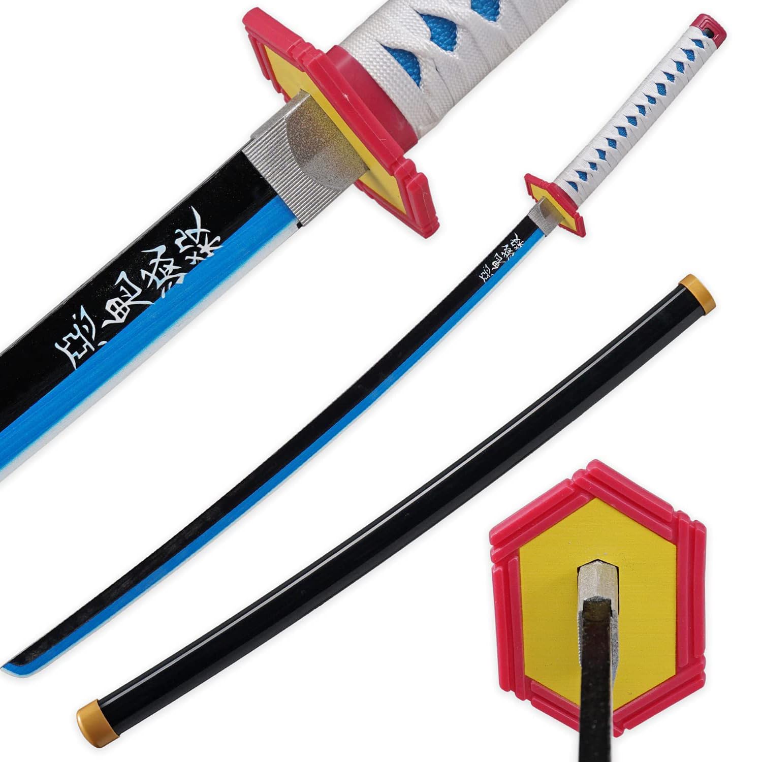 LQZJG Anime Bambus Schwert Cosplay Schwert,Tomioka Giyuu Schwert Katana 103cm/40 Zoll