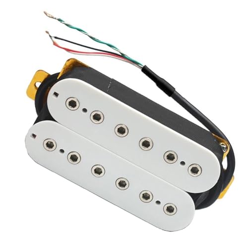 Weiße 6-saitige Humbucker-Tonabnehmer für E-Gitarre, verstellbare Sechskantschrauben-Tonabnehmerteile Single-Coil-Tonabnehmer (Color : Bridge)