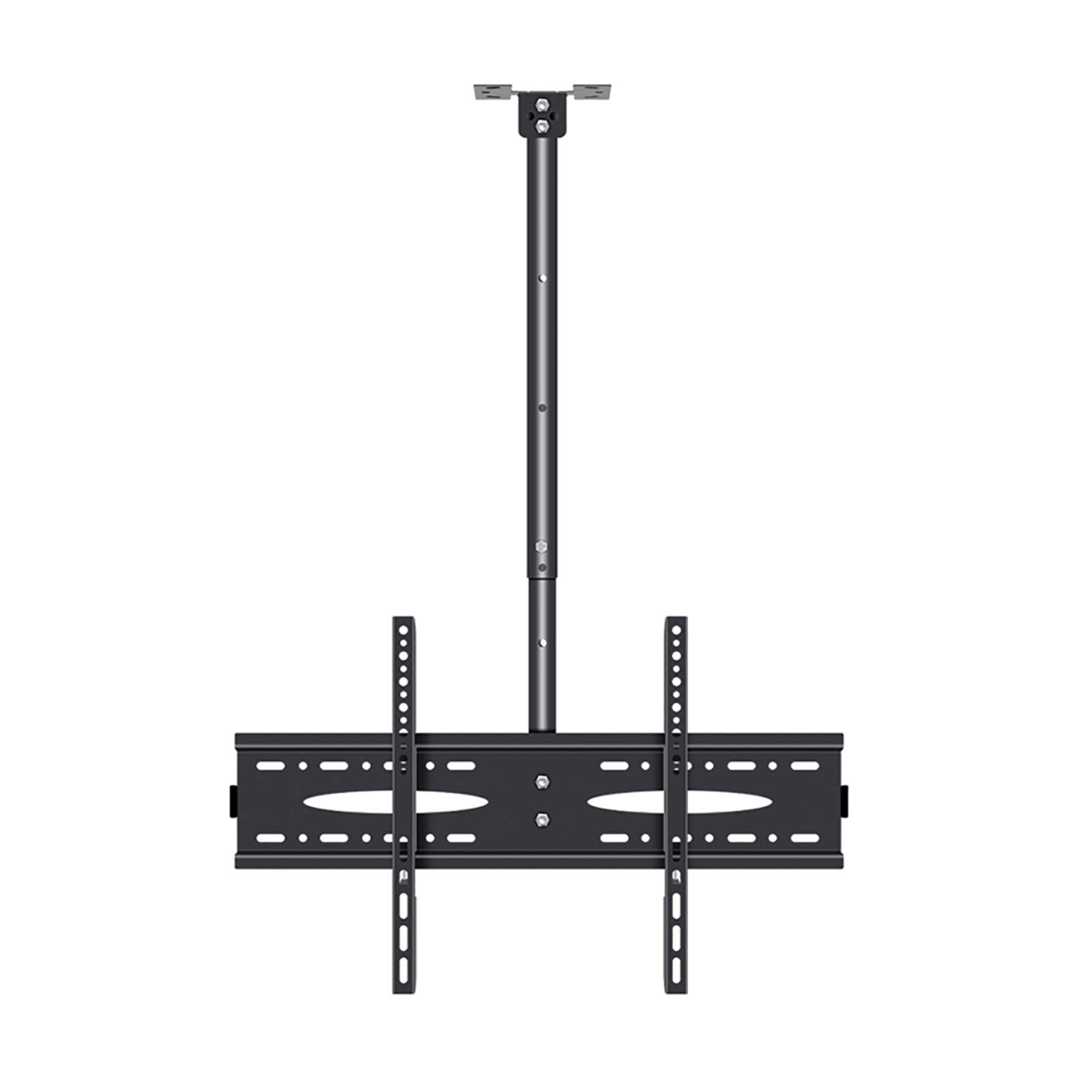 VSULZVNU Universal-TV-Ständer, TV-Wandhalterung, Deckenhalterung, TV-Halterung, herunterklappbar, hält bis zu 50 kg Bildschirme, neigbare drehbare Teleskophalterung (Größe: 1,5 m), 2 m – Cinch-Stecker